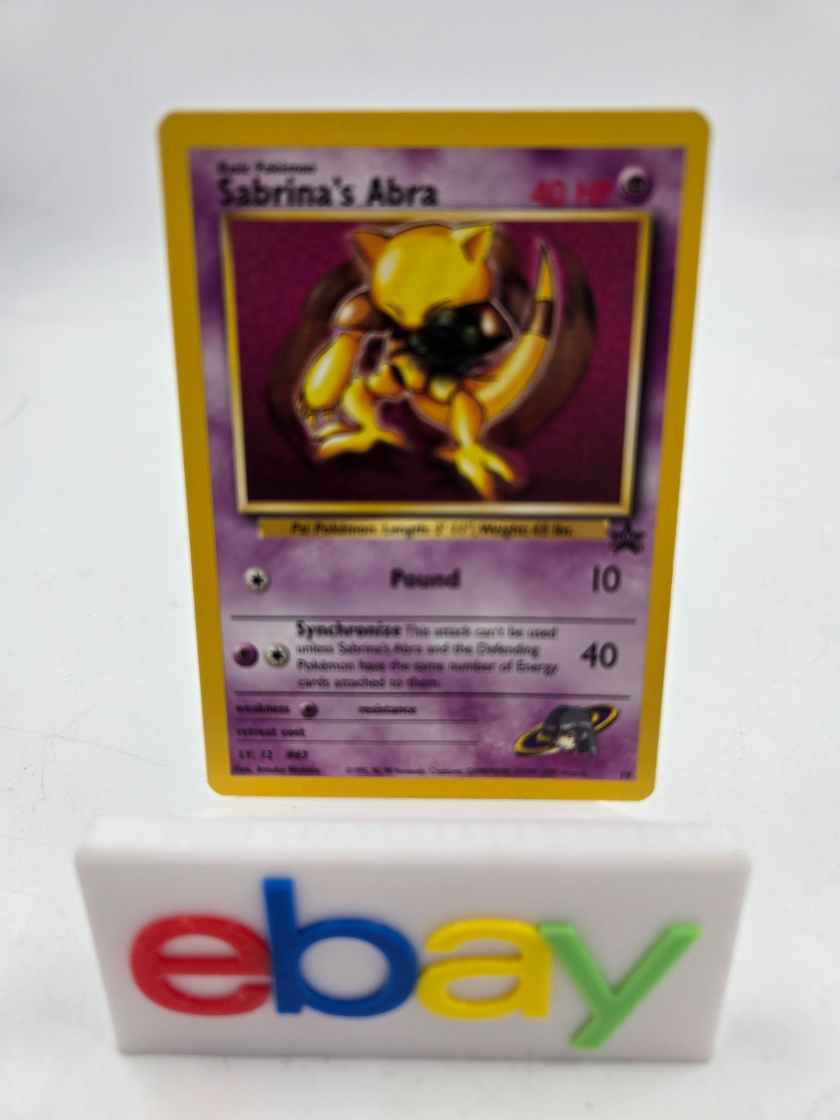 Sabrina's Abra 19/53 Wotc Promo Regular 2000 Pokemon Card NM