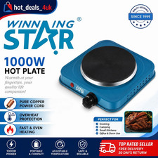 Winning Star ST-9635 1000W Electric Hot Plate | Single Portable Cooker |...