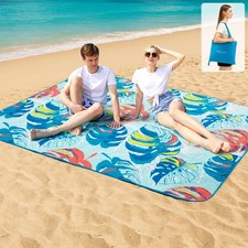 Beach Blanket Waterproof Sandproof Picnic Blankets 70 x 57 Camping Foldable...