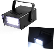 Mini White Strobe Stage Light with Super Bright 24 Leds Adjustable Speed Flash P