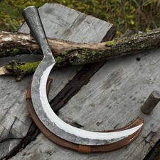 Sickle with Forged Handle. Razor Sharp Blade. Gardening Sickle. Forged Boline.