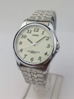 Vtg NEW OLD STOCK Lorus Silver Tone Quartz Watch 35mm Lumed Dial Men's V501-0020