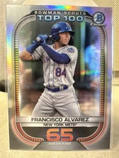 2021 Bowman Chrome Scouts Top 100 Refractor BTP-65 Francisco Alvarez - Mets
