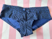 NWT VTG 2015 Victoria's Secret Cheeky Panty, Animal Print Blue - Medium