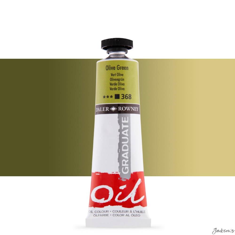 Daler-Rowney Graduate Oil Paint Tube 38ml Olive Green For Artists Painting