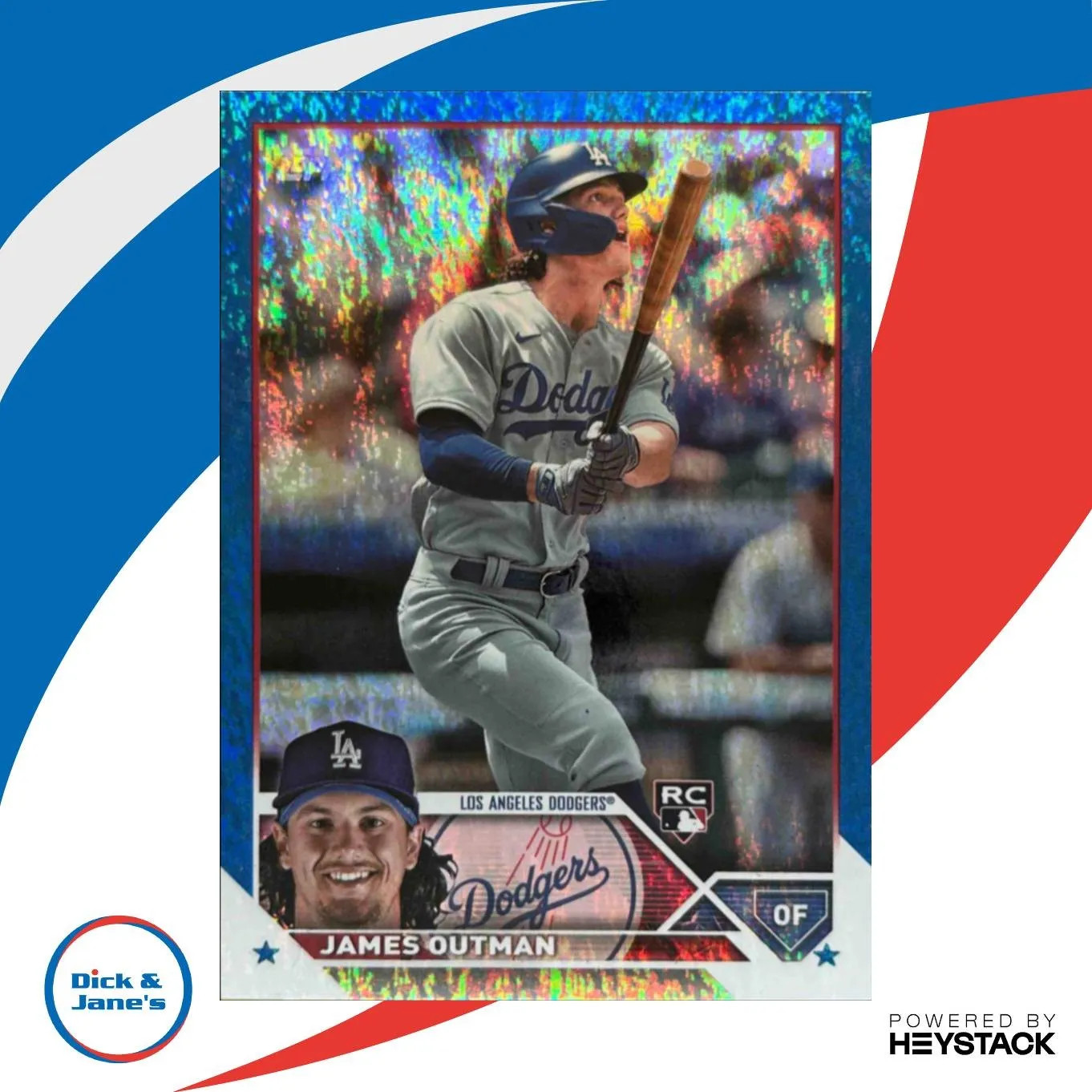 2023 Topps James Outman Blue Foilboard 28/999 #395 RC Los Angeles Dodgers