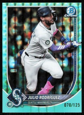 2025 Bowman Chrome Julio Rodríguez Aqua Geometric /125 #66 Seattle Mariners