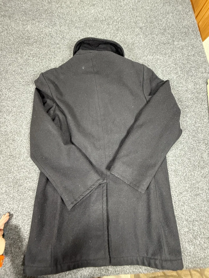 Chaqueta Chaquetón Vintage Marina de los Estados Unidos Para Hombres 40L Lana Doble Pecho Botones Ancla Años 80 Foto 4 de 4