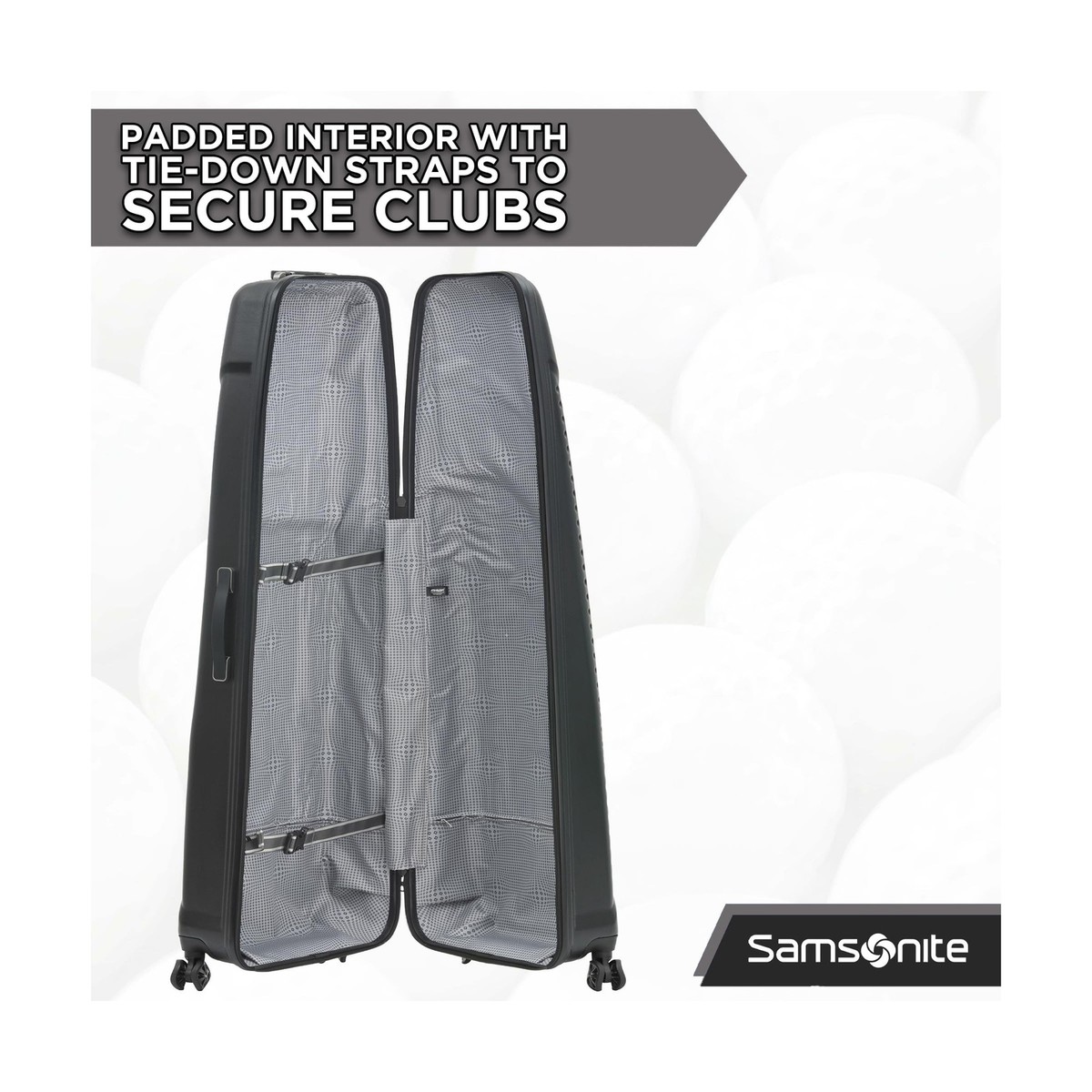 Samsonite 6850 Golf Hard-Sided Travel Cover Case - Black for sale