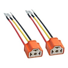 H4 HB2 9003 Wiring Harness Head Light Socket, H4 Pigtail Car Light Socket, 2PCS