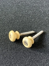 1960s Gibson Guitar Strap Button Set Cream Vintage USA Original Part