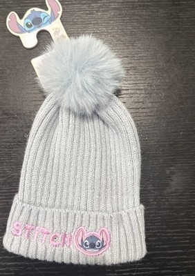 Disney Lilo & Stitch X Primark Baby Pompom Beanie Hat 2-4 Years New