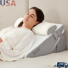 10-in-1 Adjustable Wedge Pillow Set Back Support Post Surgery Memory Foam New