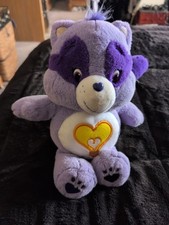 Care Bear Cousins 2016 Purple Bright Heart Raccoon 9" Free Ship