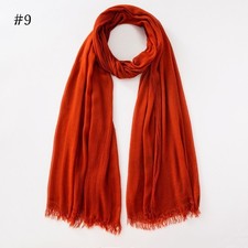 Solid Color Long Headscarf Shawl Wrap Scarves Women Hijab Muslim Turban Islamic
