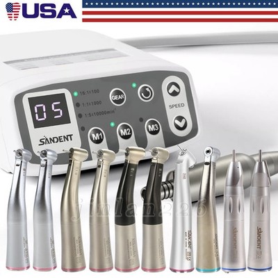 Dental LED Brushless Electric Micro Motor/1:1/1:5Contra Angle/Straight Handpiece