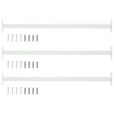 WALPLUS Window Safety Bar 3pcs White Steel Adjustable Security Guard