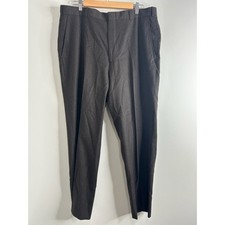 Brooks Brothers Mens 100 Wool Dress Pants Flat Front Charcoal Brown 36x30 USA