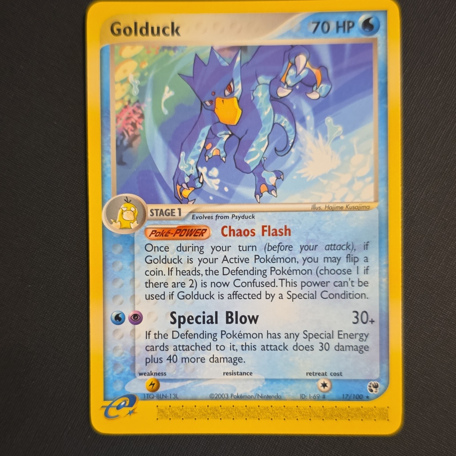 Vintage Pokemon EX Sandstorm Golduck 17/100 Rare Card NM Regular