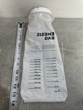 24 Count. Case Of Emesis Bags, Puke Bags, Vomit Bags 57 Micron White Disposable