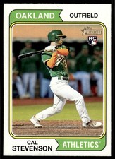 2023 Topps Heritage Cal Stevenson Rookie Oakland Athletics #176