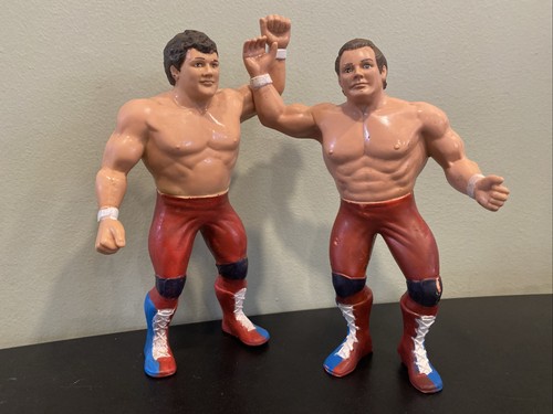 WWF LJN British Bulldogs Vintage Wrestling Figures...