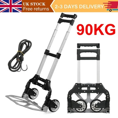 CHENTIANXIA Folding Hand Truck Barrow Cart Trolley Portable Multi-function 2 Wheels 90Kg