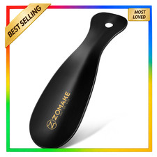 Metal Shoe Horn, Reversible Stainless Steel Travel Shoehorn for Men Women Kids