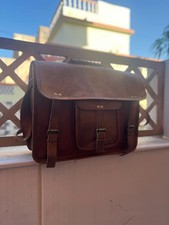 Handmade Men's Leather Messenger Bag Vintage Laptop Briefcase Satchel