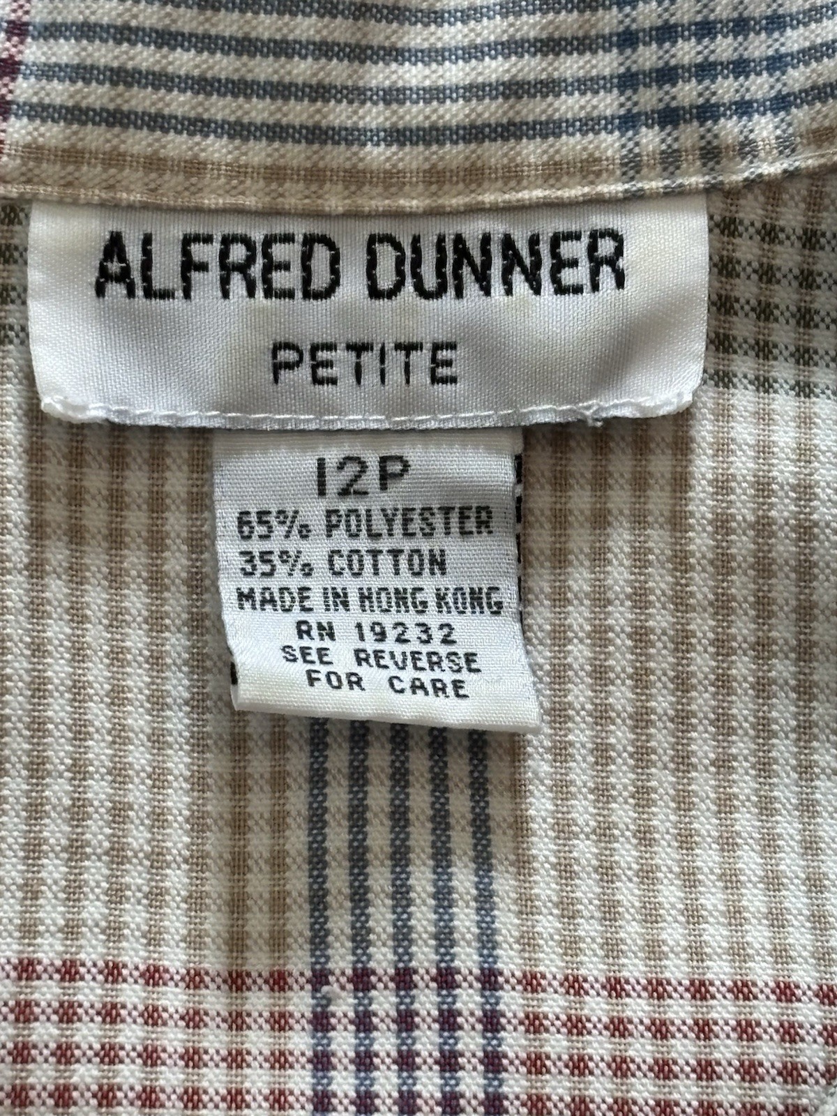 Vintage Alfred Dunner Petite Short Sleeve Button Up Stripes & Flowers Size 12P image 7