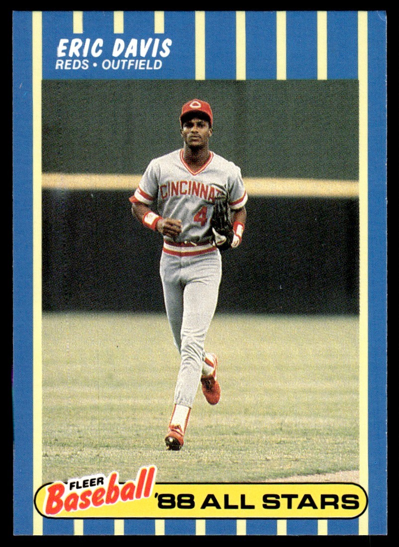 1988 Fleer Baseball All-Stars Eric Davis Cincinnati Reds #9
