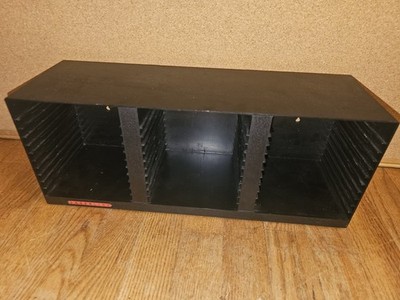 Vintage LASERLINE CD Storage Rack 36 CDs Organizer Wall Mount Or Desktop Black