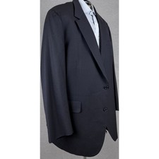 Vintage Brooks Brothers Makers Navy Blue 100 Wool Blazer Jacket 46/41 MLG USA