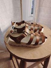 Oshkosh Boy Vincent Toddler Brown Fisherman Hook N Loop Closure Sandals Size 12