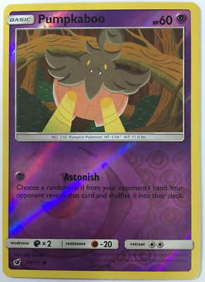 POKEMON PUMPKABOO 44/111 CRIMSON INVASION COMMON REVERSE HOLO NEAR MINT
