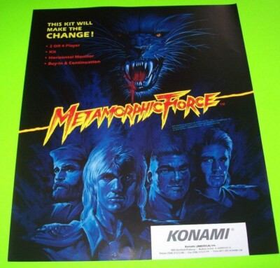 Konami Metamorphic Force Arcade Flyer Original Nos Video Game Art Sheet 1993 Ebay