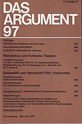 Das Argument 97. Zeitschrift für Philosophie und Sozialwissenschaften. 20 Millio