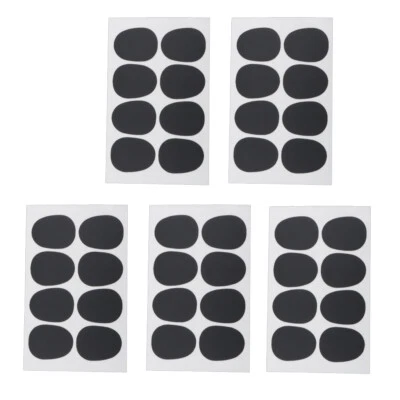 40 Pieces Alto/Tenor Saxophone Mouthpiece Patches Pad Rubber Cushions, Black