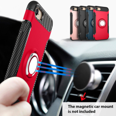 iPhone X Plus Ring Finger Loop Grip Magnetic Car Mount
