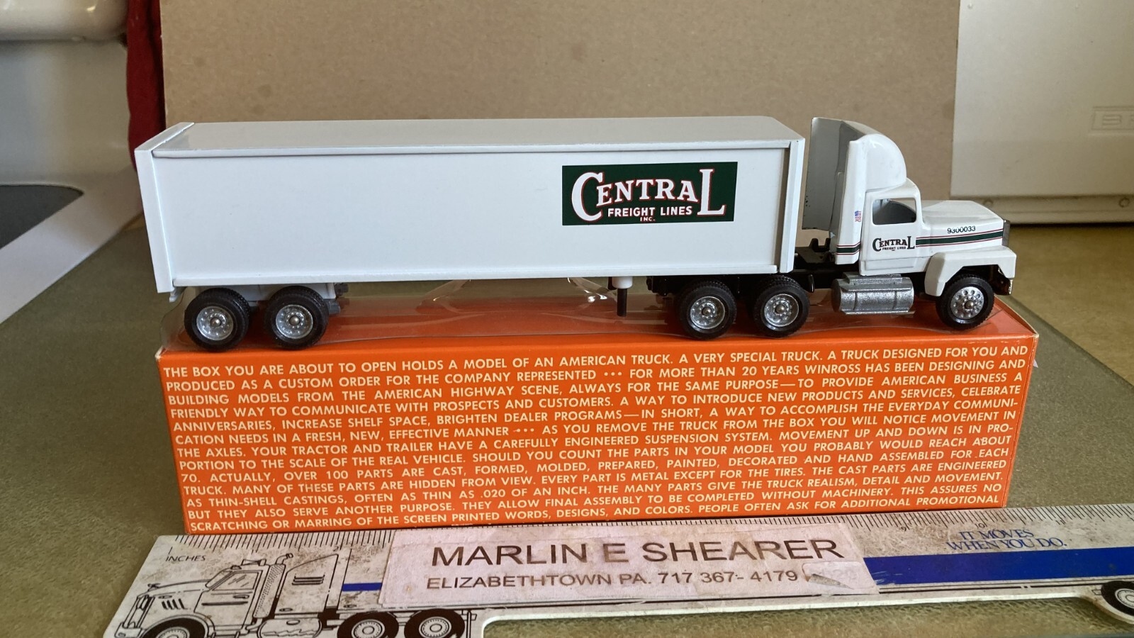 CENTRAL FREIGHT LINES TRACTOR TRAILER WINROSS TRUCK eBay