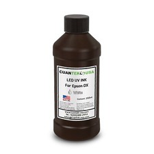 LED Curable UV WHITE Ink 250ml for Epson L800 i3200 DX5 XP600 heads MADE IN USA