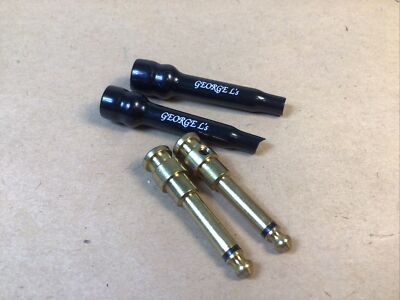 George L's Straight Brass Tips 1 PAIR Fits .155 cable  Includes Stress Sleeves