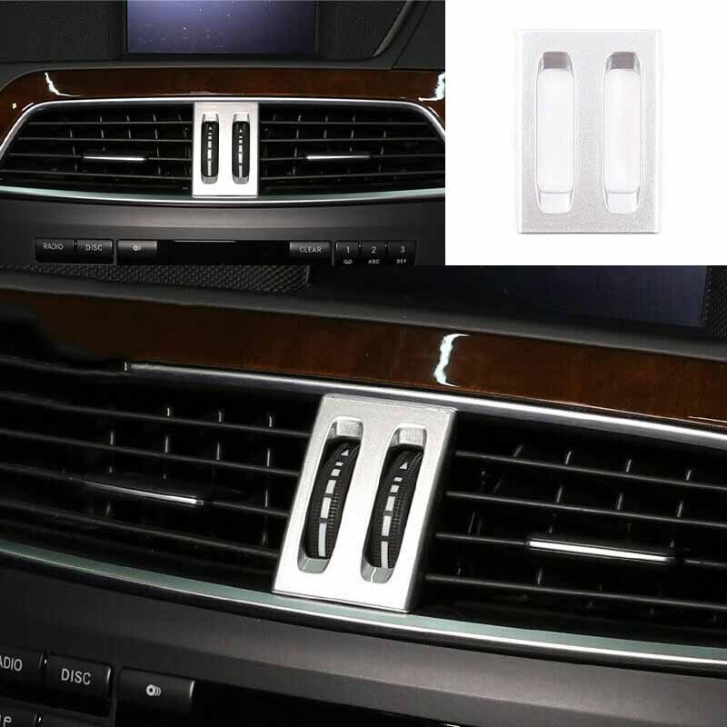 Cover Trim For Benz C-Class Central Air Outlet  Knob Button 2011-14 Matte Silver