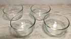 4 Vintage Anchor Hocking Fire King Clear Glass Bowls Custard Cups Ramekins MCM
