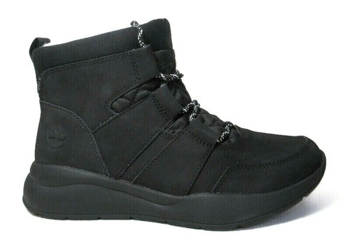 TIMBERLAND Women's Black Faux Fur Lightweight Waterproof Pull On Boots, A2CQQ - Picture 2 of 5
