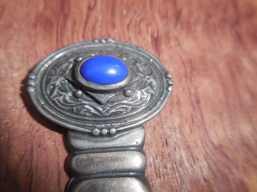 Vintage marked 925 Letter Opener,Blue Stone Theodor Fahrner ,inlaid designs #23 - Picture 7 of 13