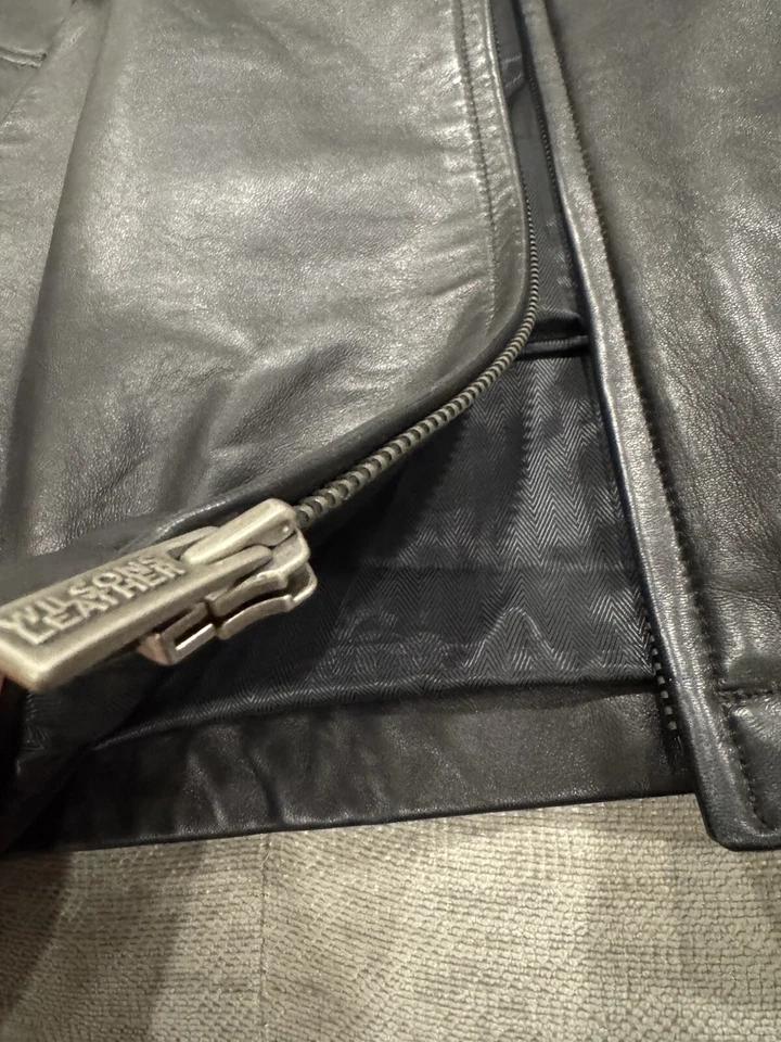 Chaqueta de cuero Wilson’s 3/4 de largo para hombre 2XL Foto 4 de 4