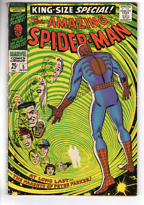 AMAZING SPIDER-MAN ANNUAL #5 (1968) - GRADE 5.0 - 1ST APP MARY & RICHARD PARKER!