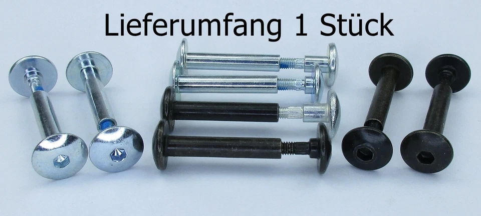 1St. ROCES Achse 32mm + Schraube, Male + Female Axle, Original