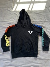 True Religion Kids Hoodie Size M Black American Clothing Horse Shoe